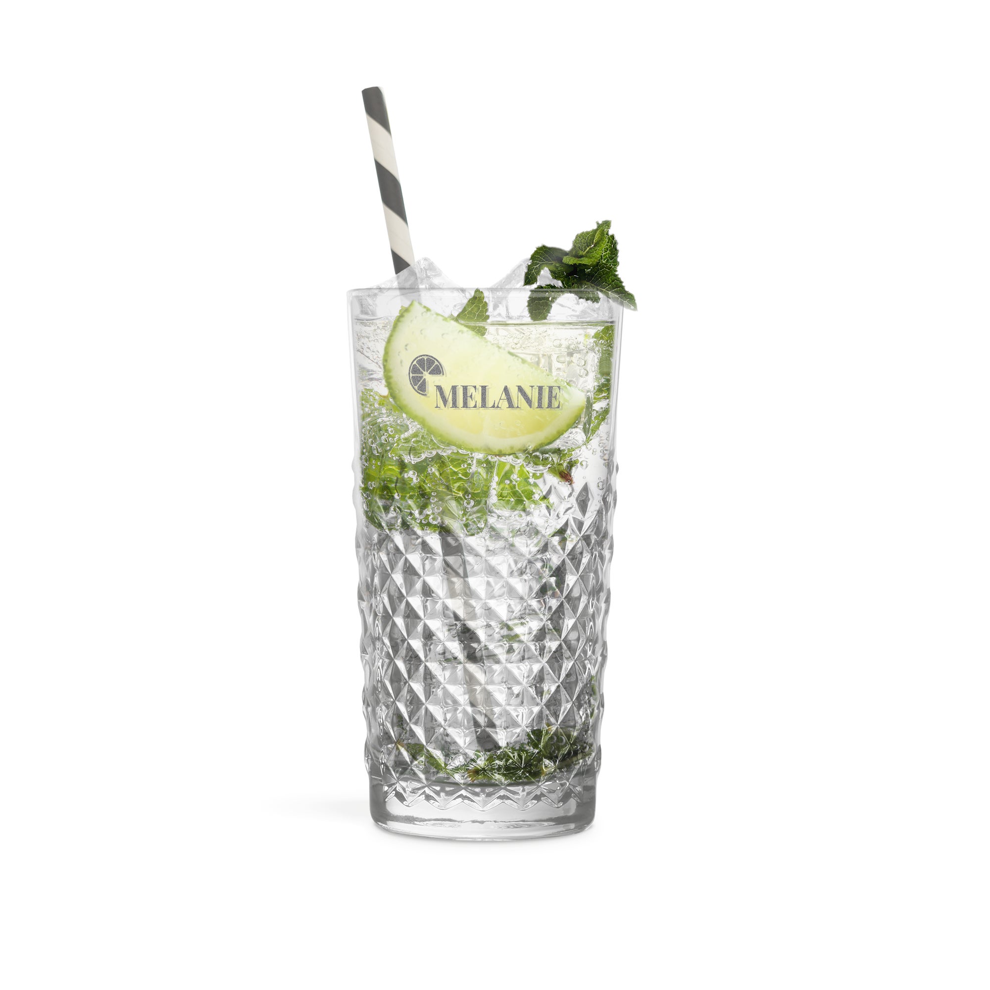 Engraved cocktail glass - Mojito - 6 pcs