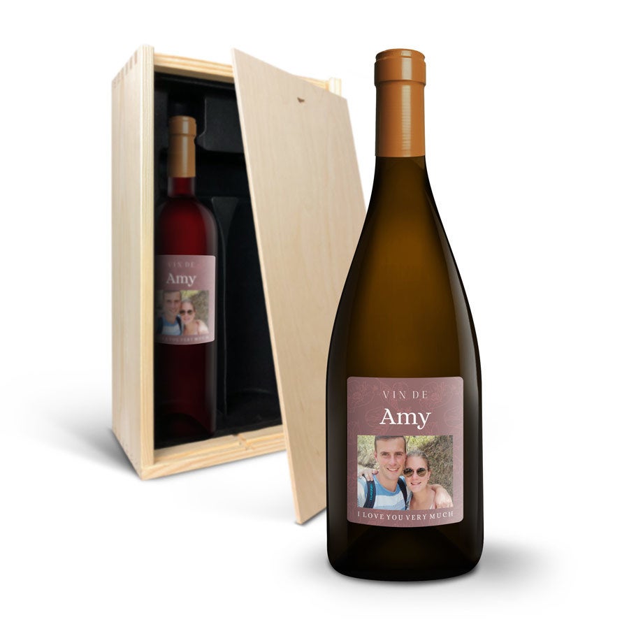Wine set with personalised labels - Salentein Primus - Malbec and Chardonnay