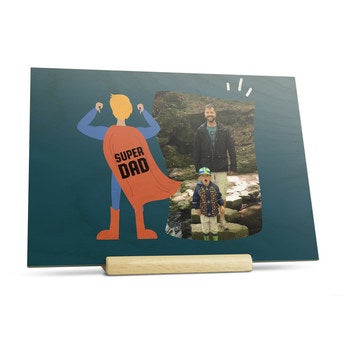 Houten Vaderdag kaart