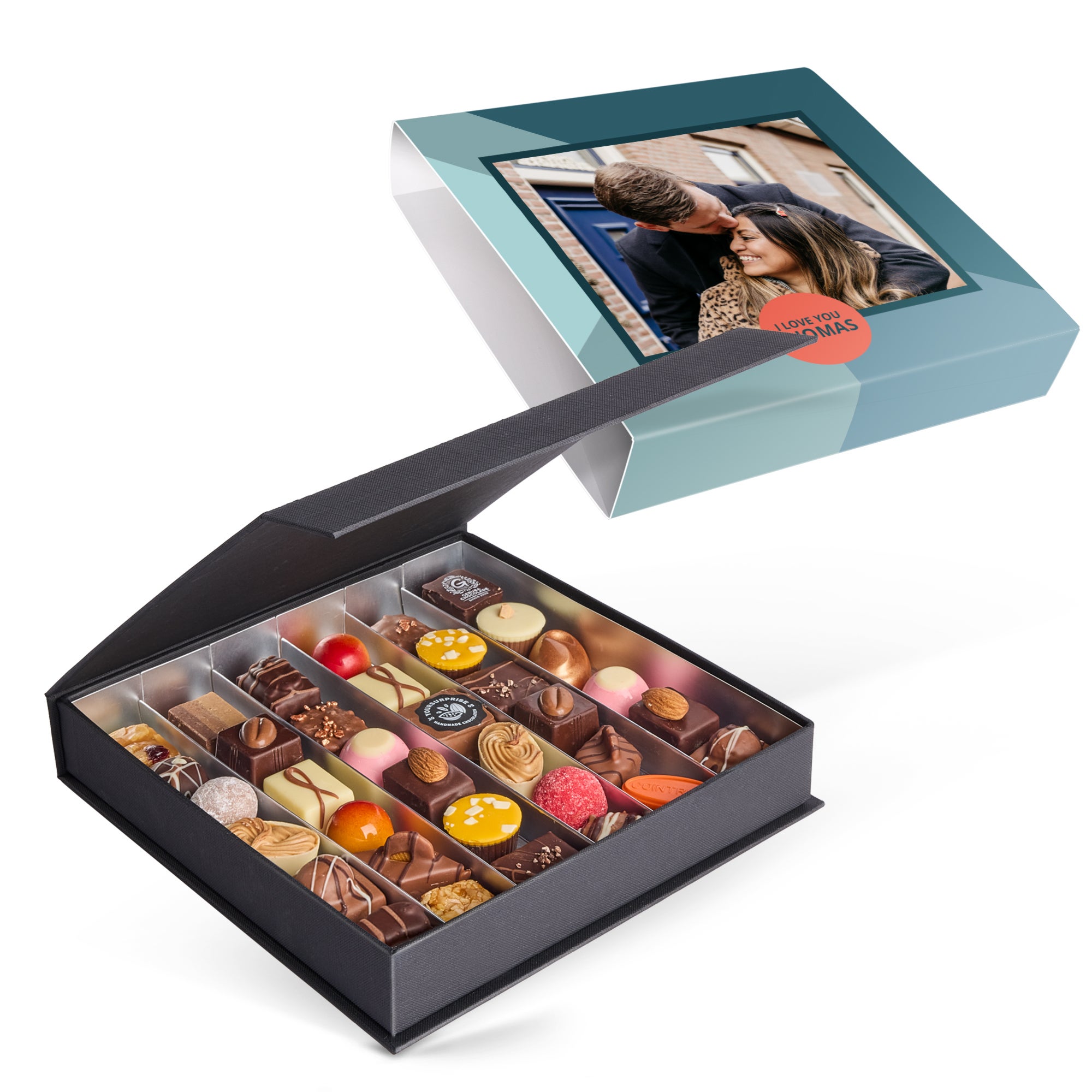 Boîte de chocolats personnalisée - Saint Valentin  - 36 pièces