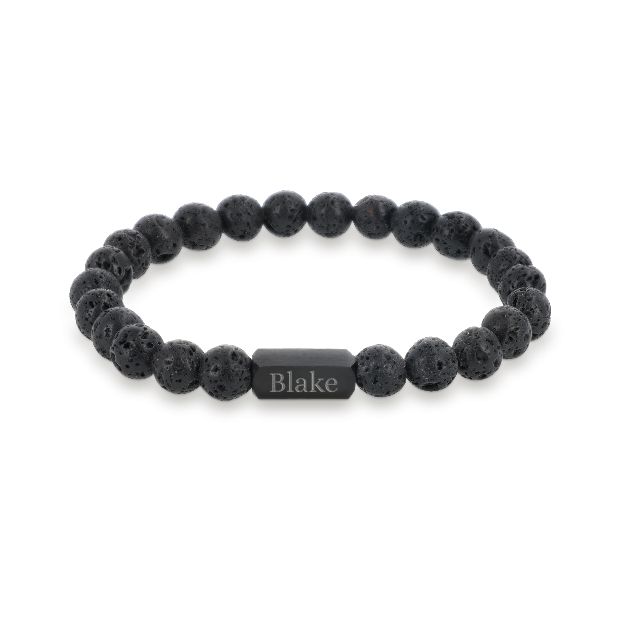 Personalised lava stone bracelet - M - 8mm