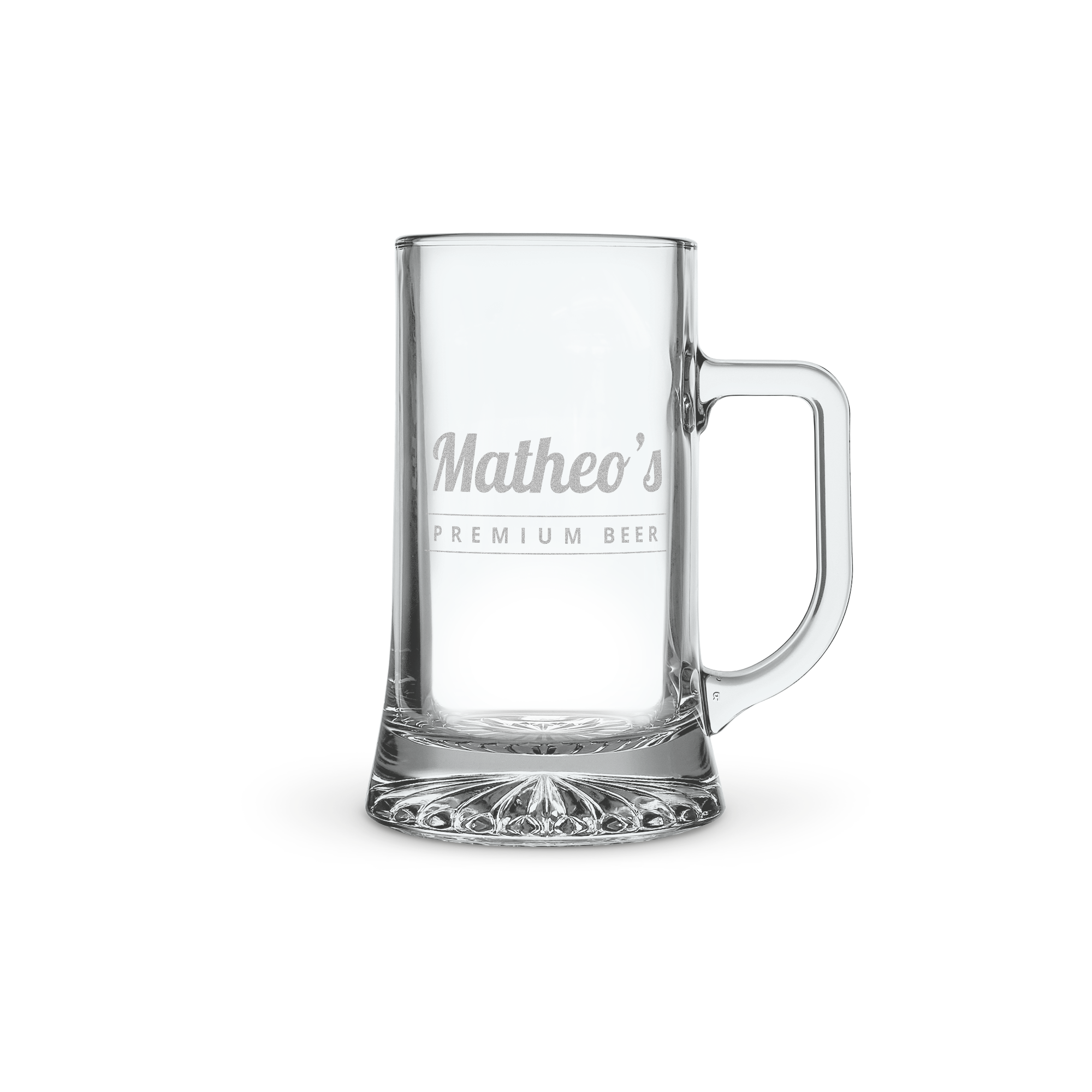 Engraved Glass Tankard