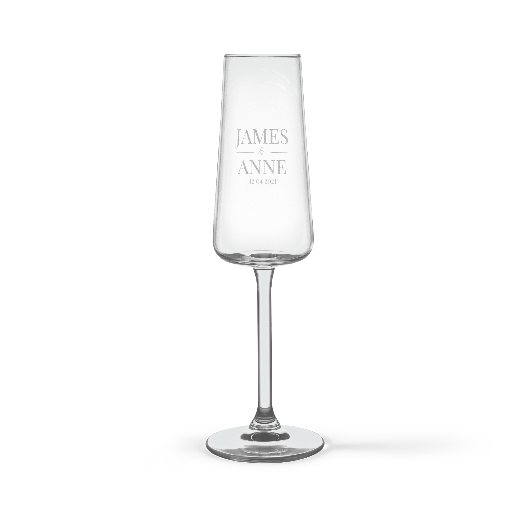 Champagnerglas mit Gravur - Luxus - 6 Stück