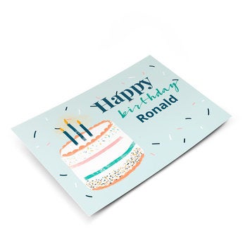 Postal personalizada con foto - Cumpleaños