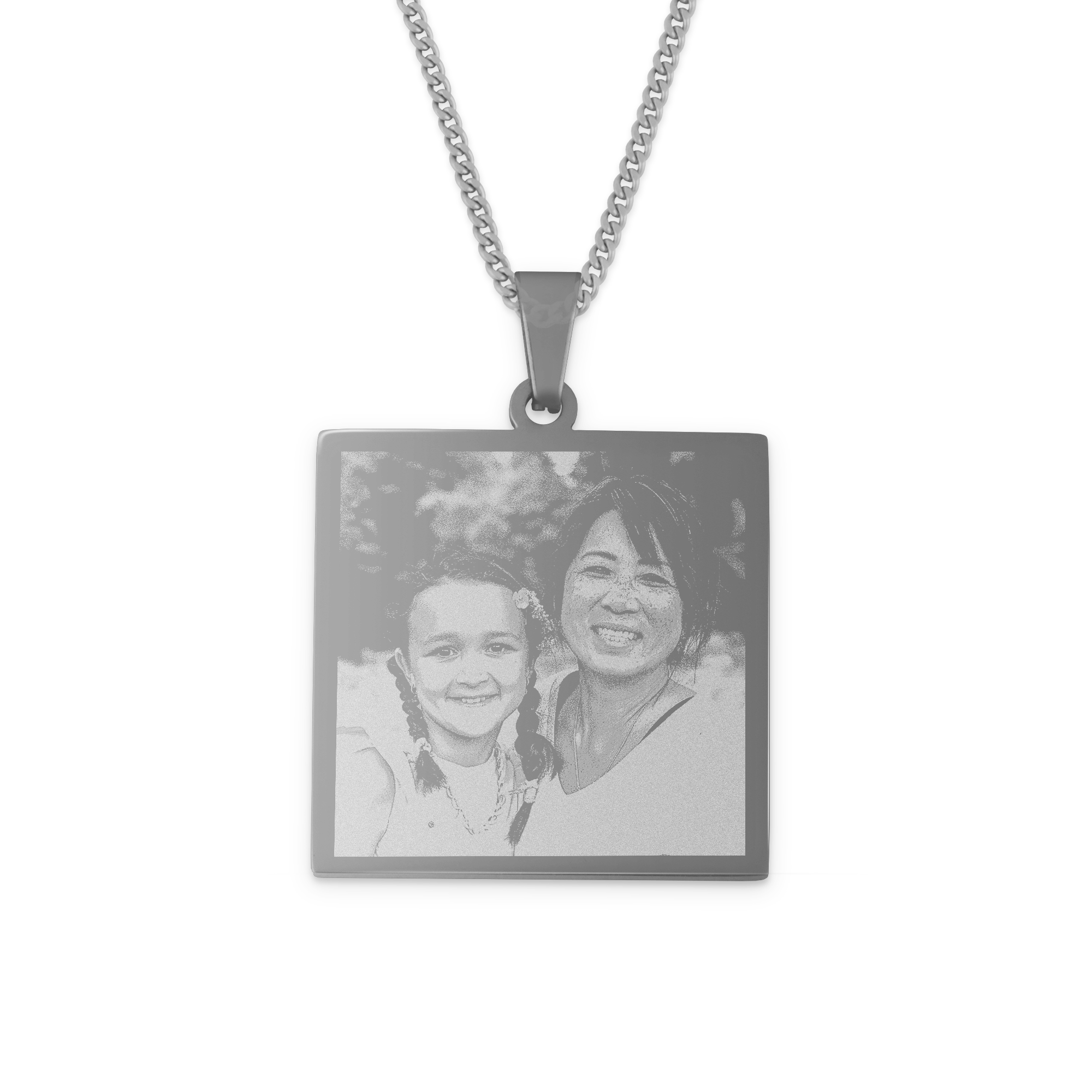 Collier pendentif carré