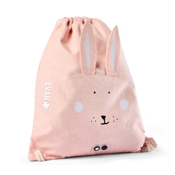 Personalised drawstring bag - Rabbit