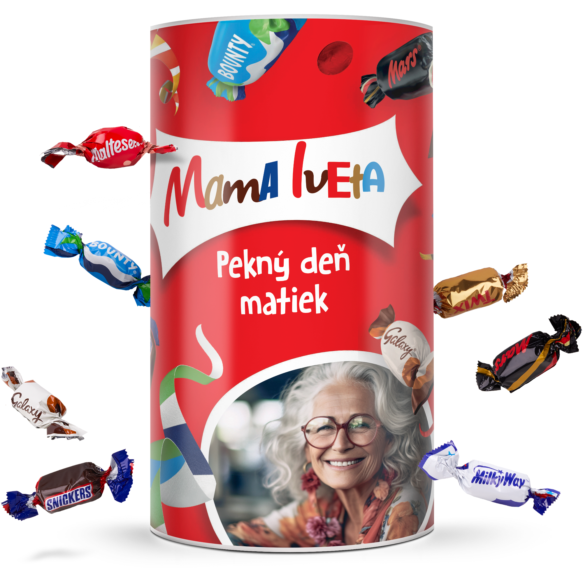 Personalizovaná fľaša Celebrations sa sladkosťami