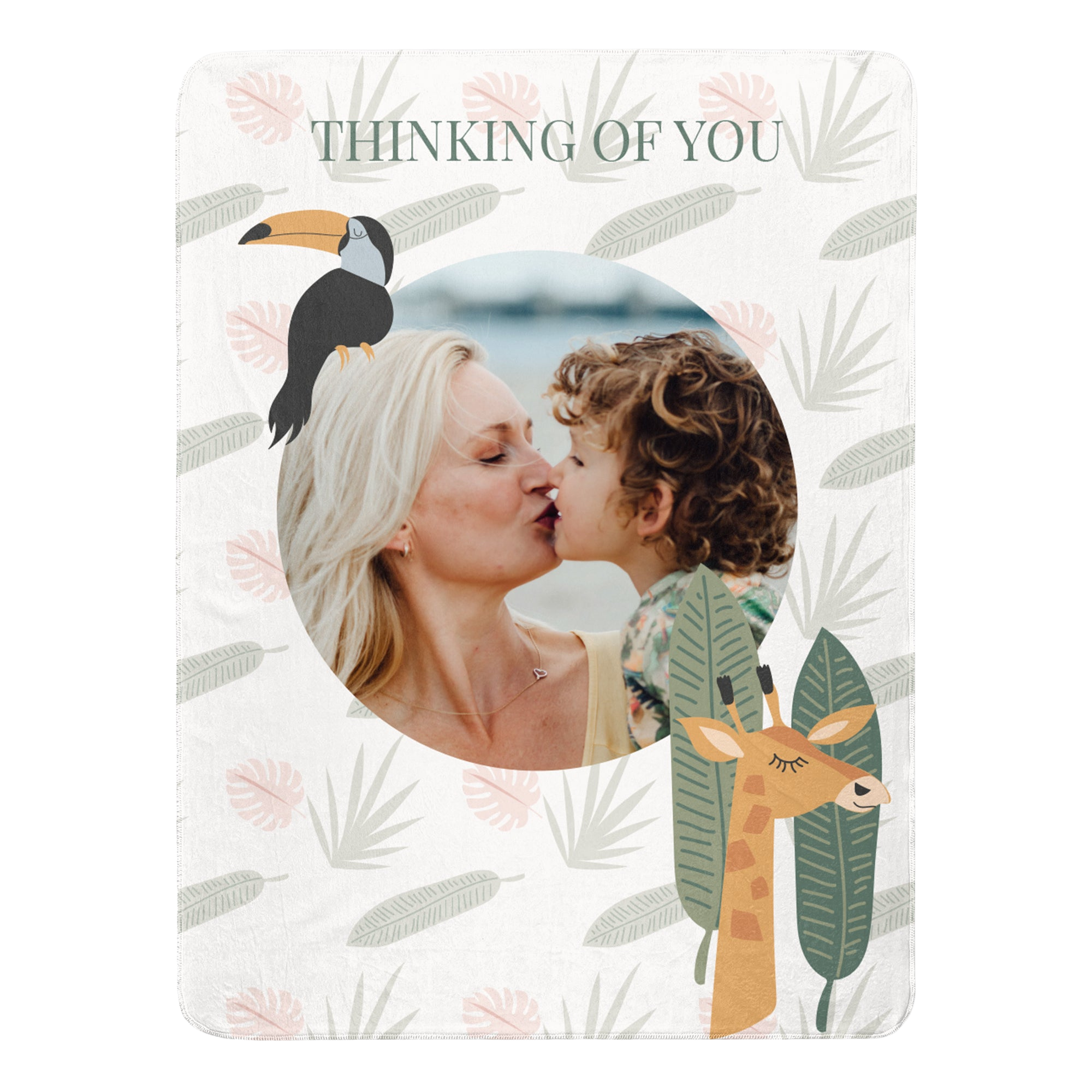 Personalised fleece blanket with photo - 75 x 100 cm