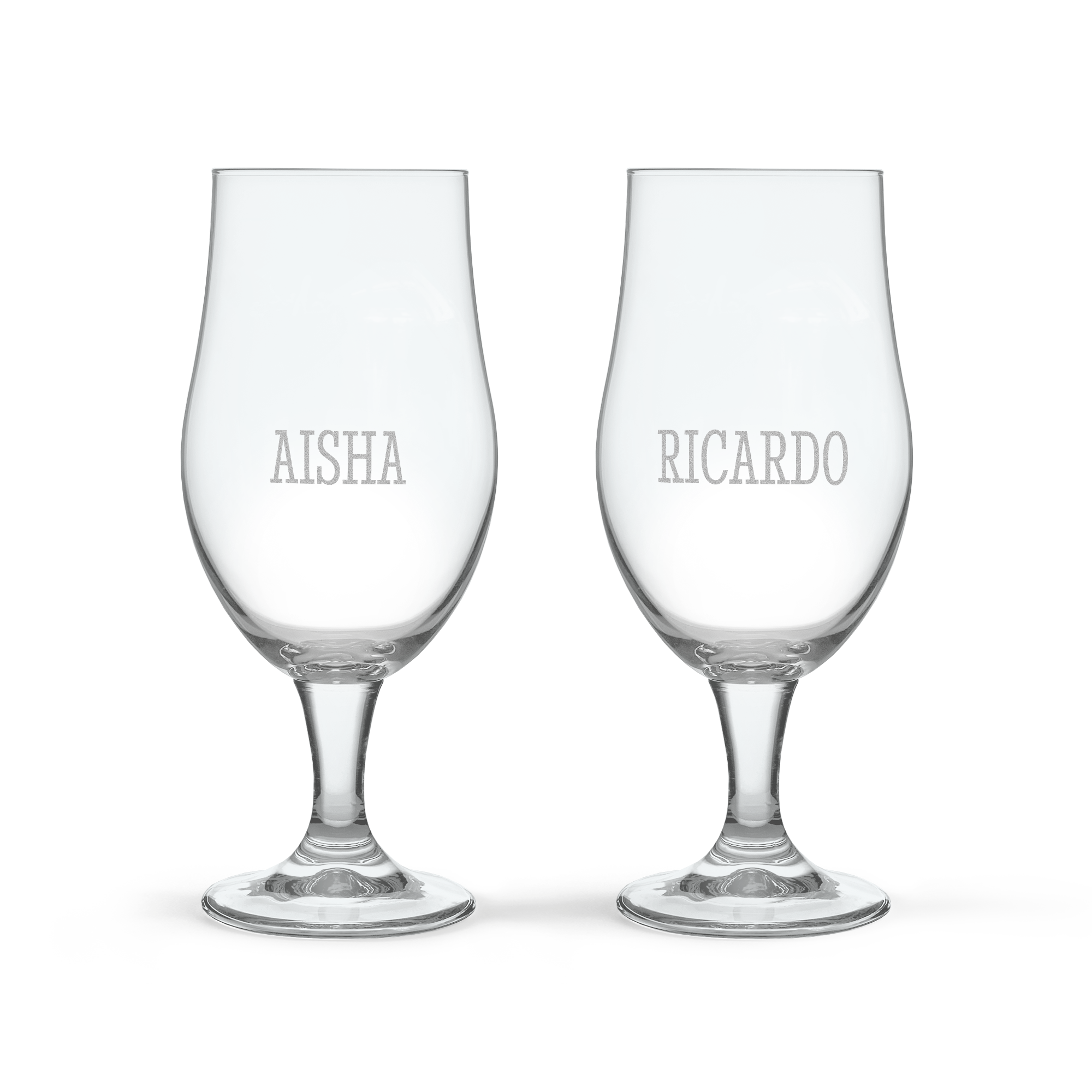 Verre à bière artisanale personnalisé - Classique - 2 pièces
