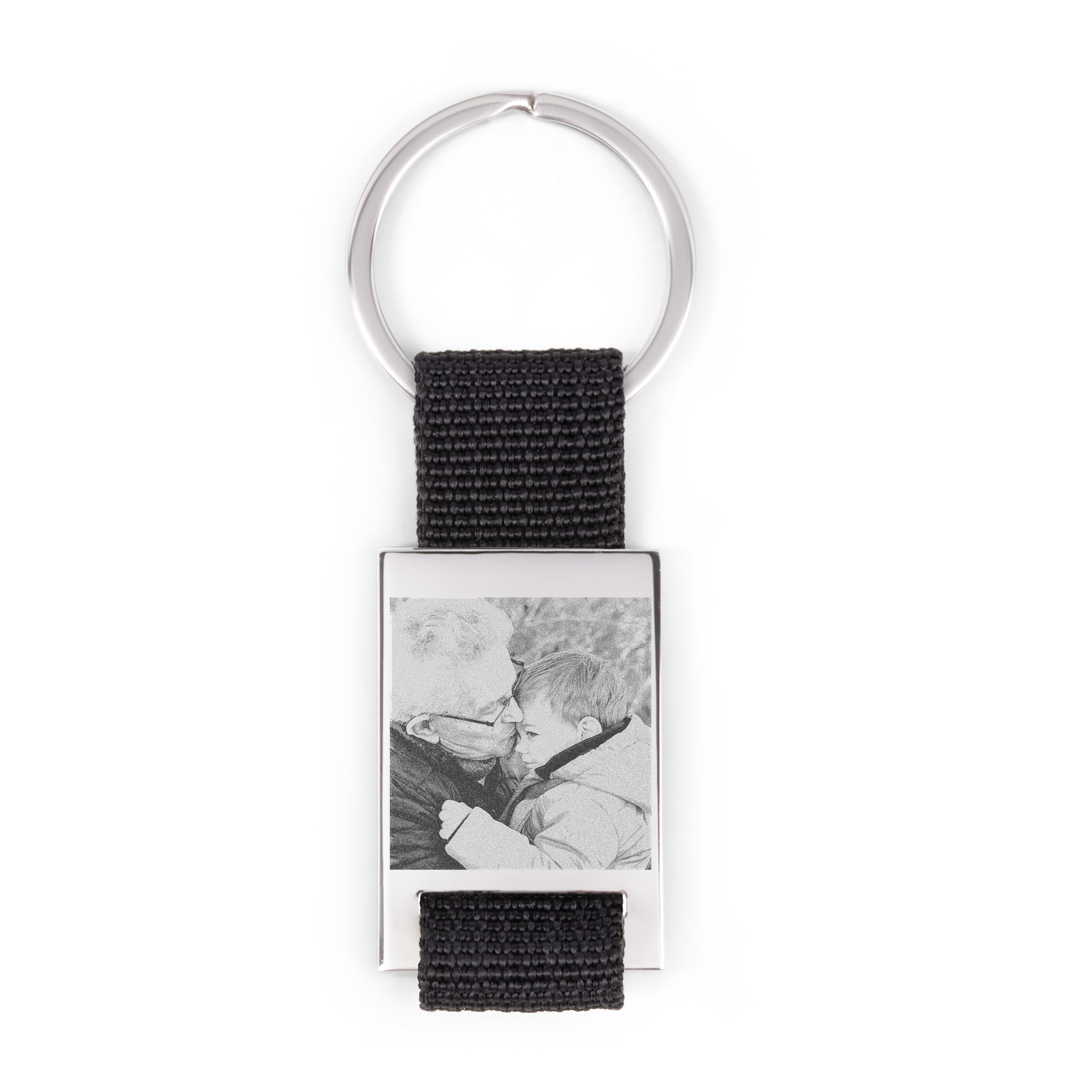 Luxurious key ring with engraved photo - Rectangle