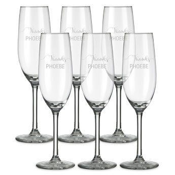 Champagne glasses - set of 6