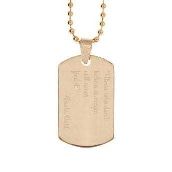 Name tag gold-plated