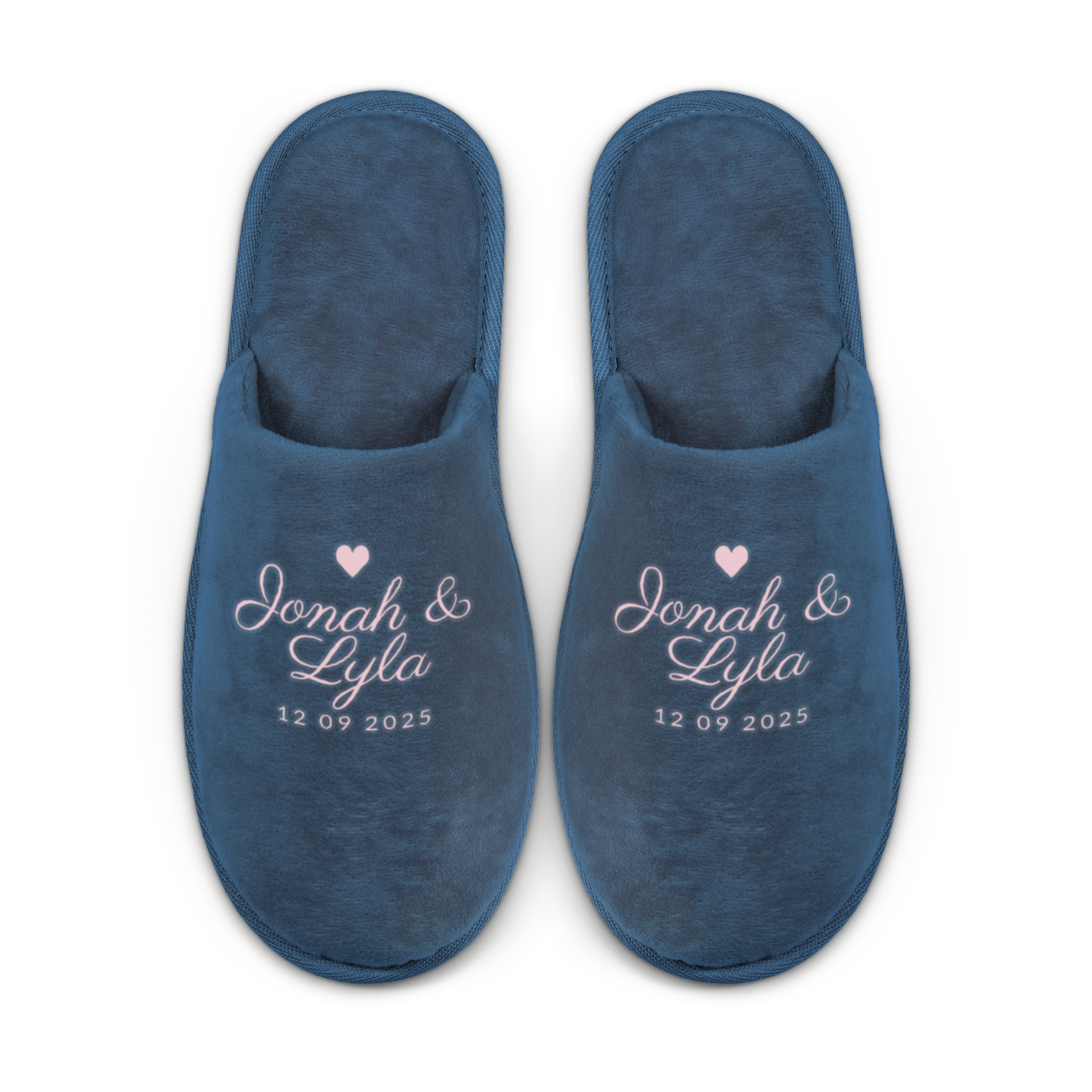 Personalised slippers - Blue - Size 36-38