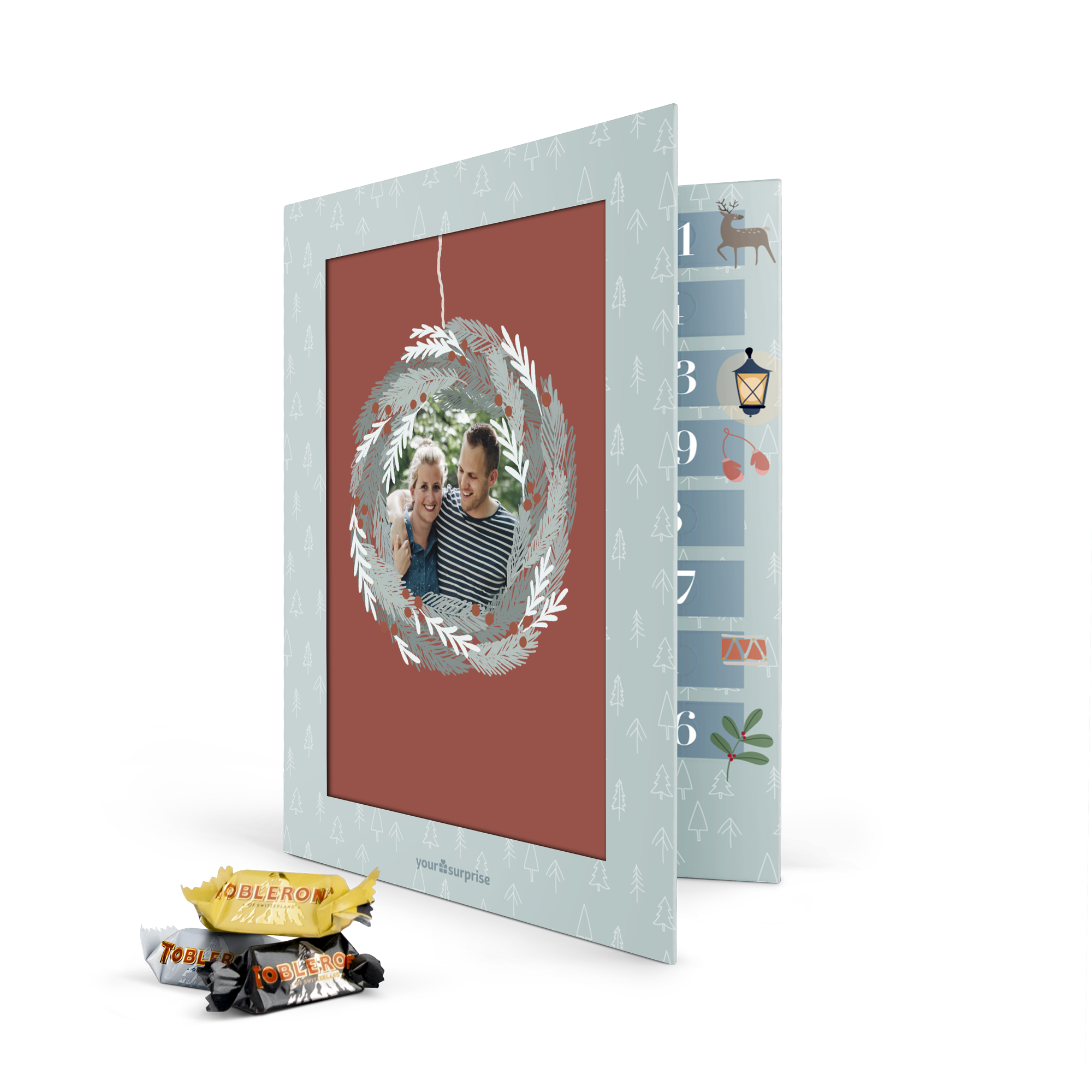 Yksilöitävä joulukalenteri - Toblerone