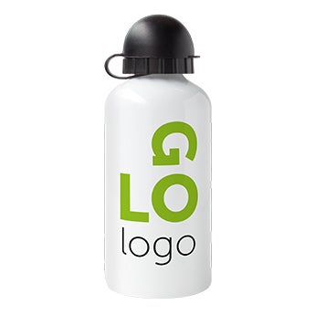 Bamboo water bottle - Aluminium look