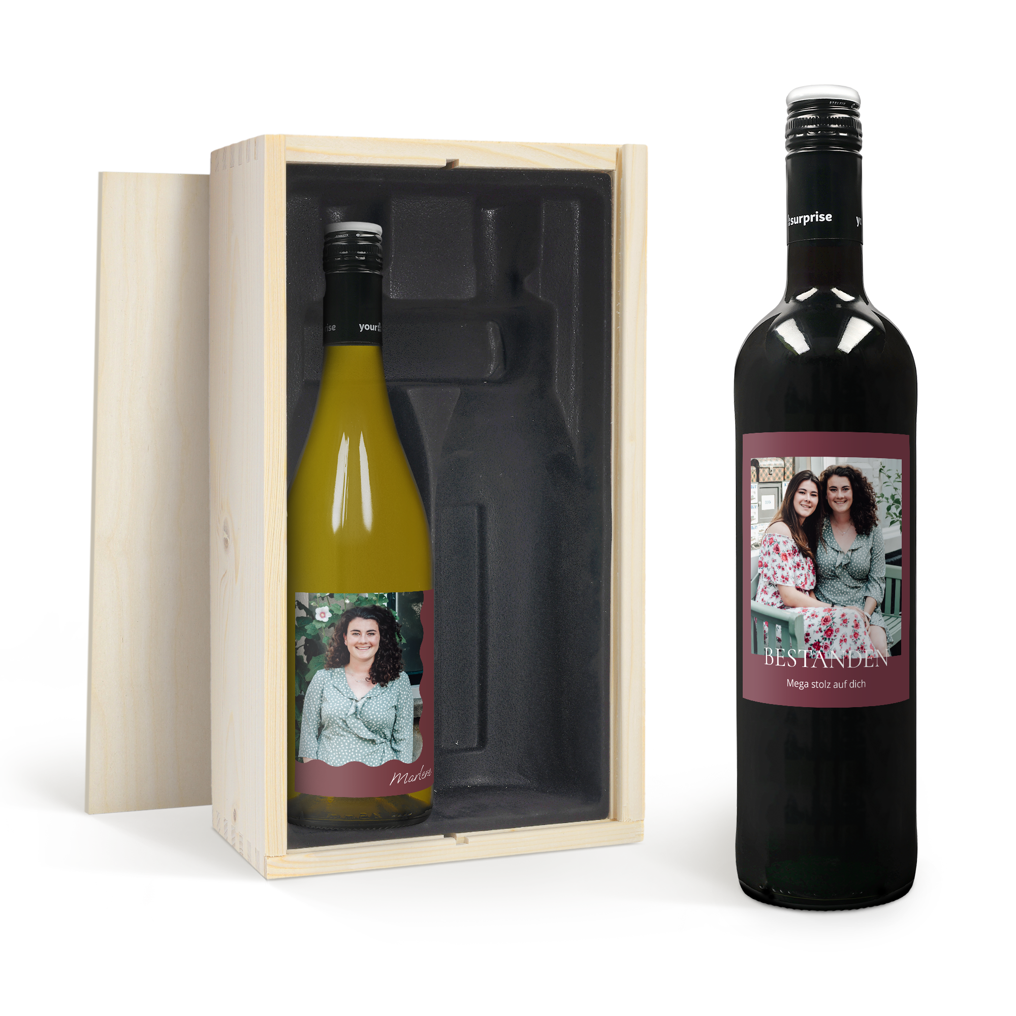 Weinpaket - Maison de la Surprise Merlot & Chardonnay - mit eigenem Etikett