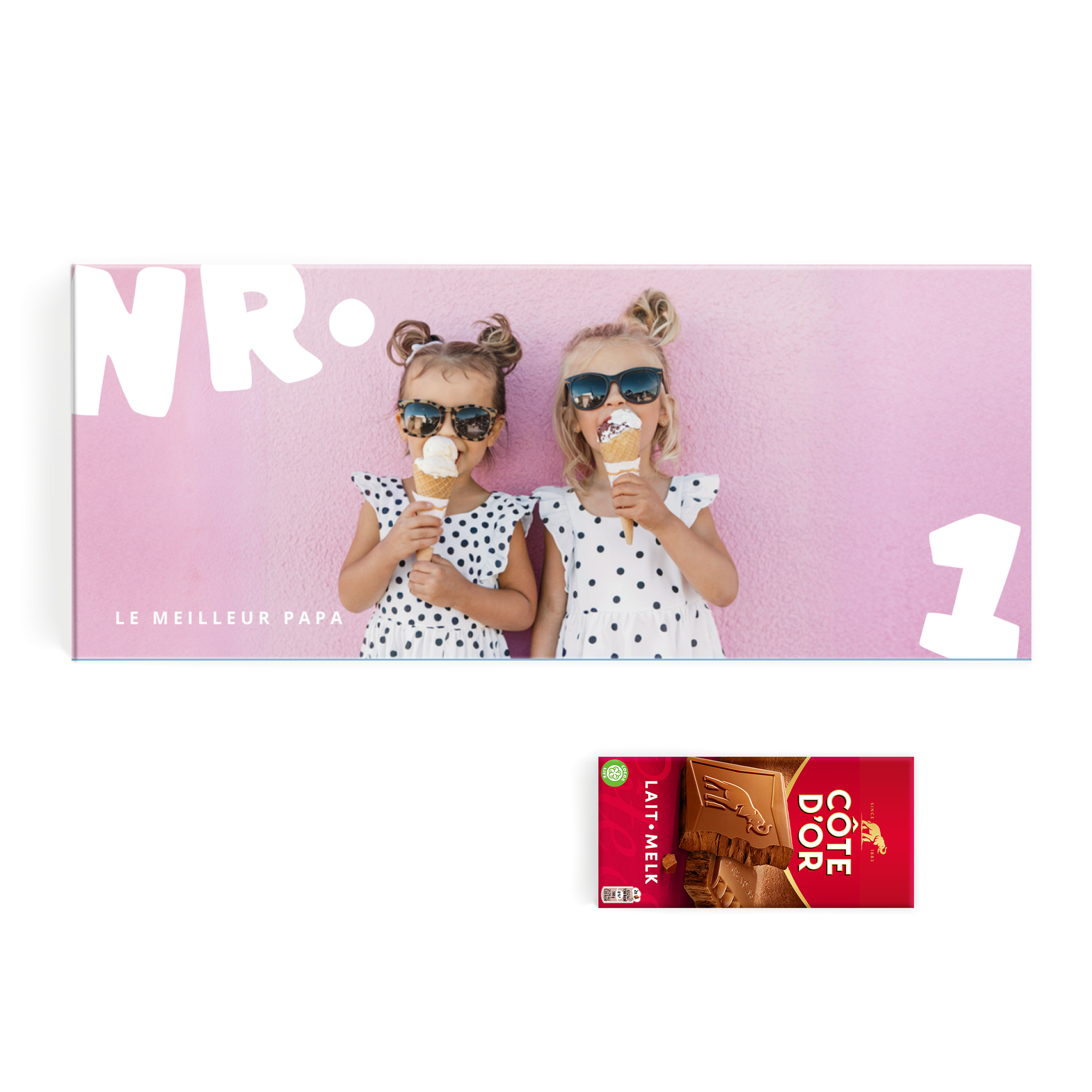 Tablette de chocolat XXL Côte d'Or personnalisée - design YSP