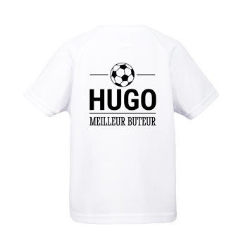 Maillot enfant personnalisé - 10 ans (blanc)