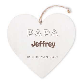 Vaderdag - houten hart
