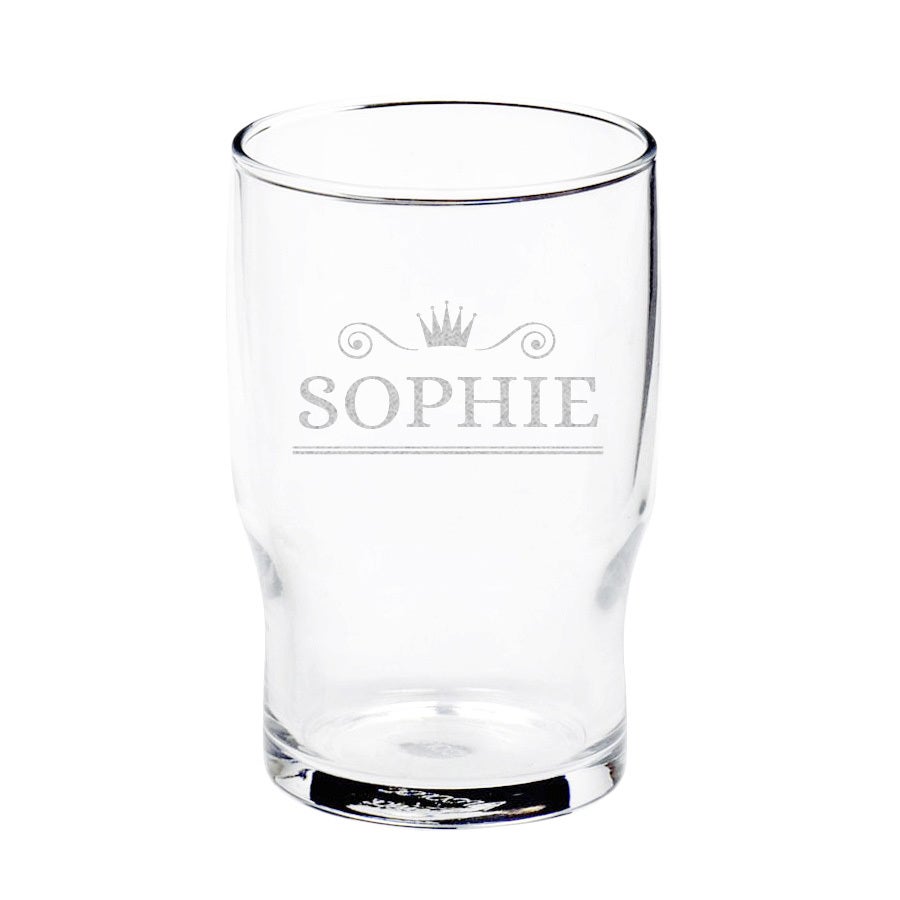 Personalised water glass - Engraved - 2 pcs