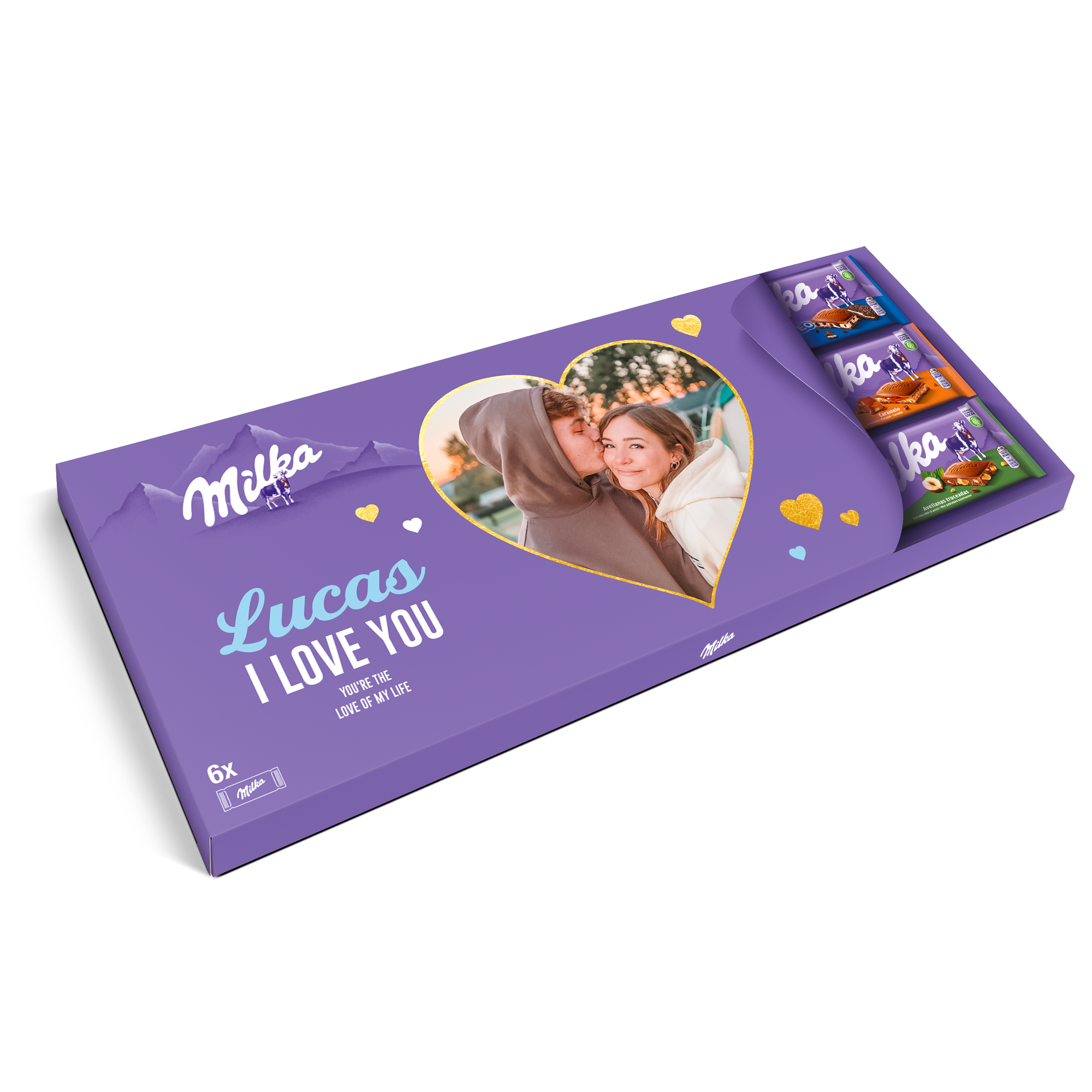 XXL personalizovaná čokoládová tyčinka Milka - 6 tyčiniek
