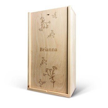 Wooden case - Engraved - Double