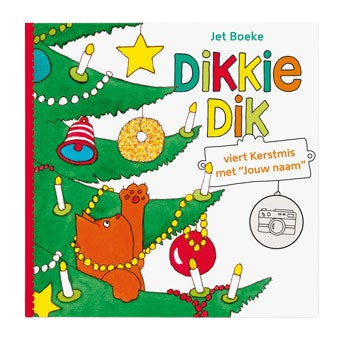 Boek "Dikkie Dik viert Kerstmis" met naam