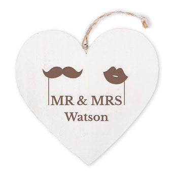 Wooden heart with name