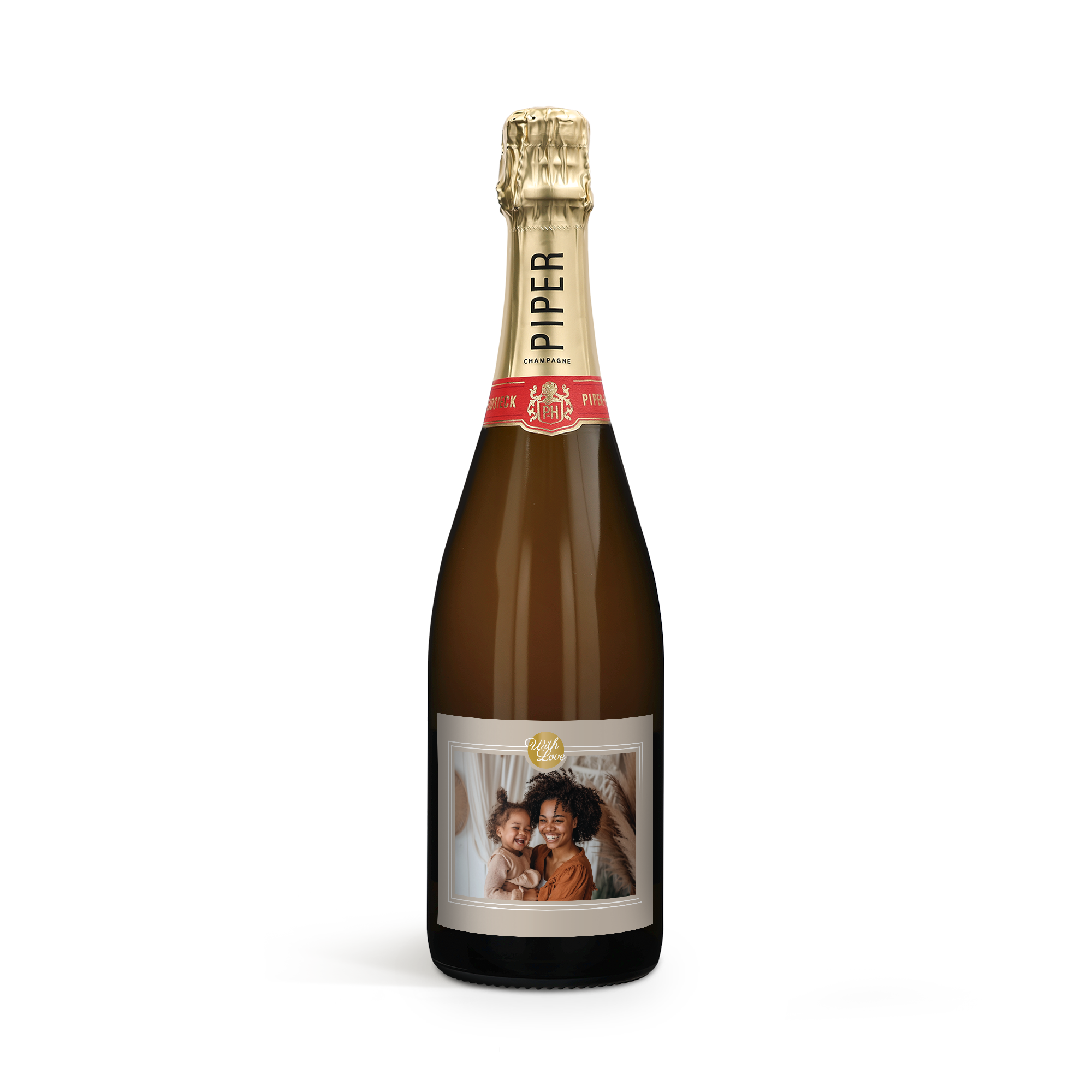 Champagne met bedrukt etiket - Piper Heidsieck Brut (750ml)