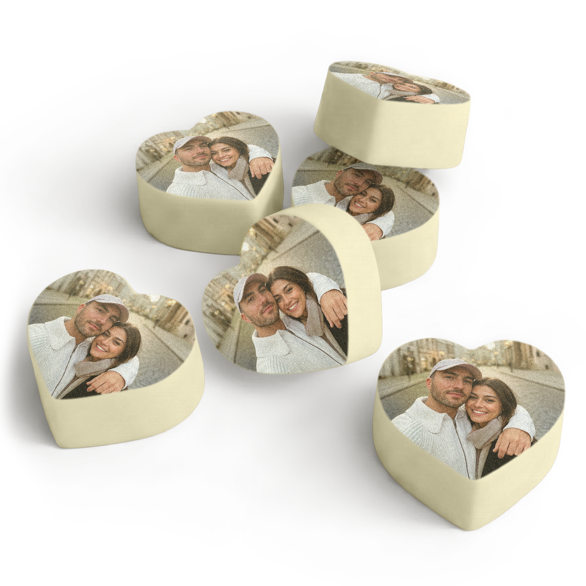 Chocolats personnalisés - Coeur praliné