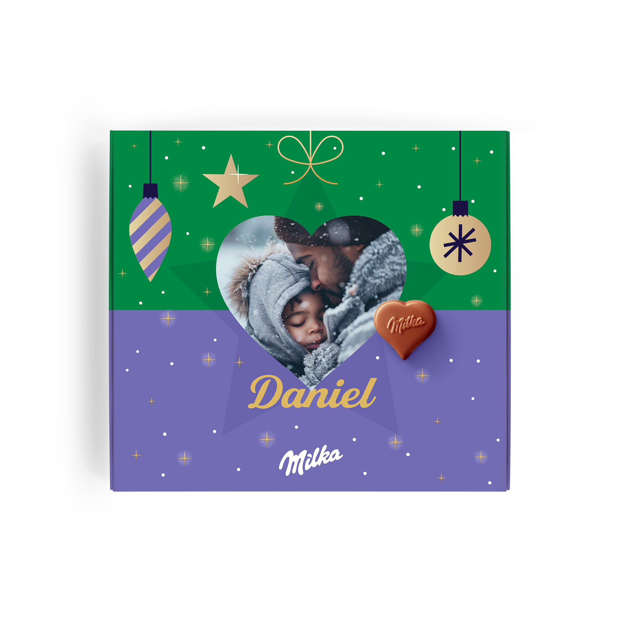 Personalised Milka Chocolate Gift Box - Christmas