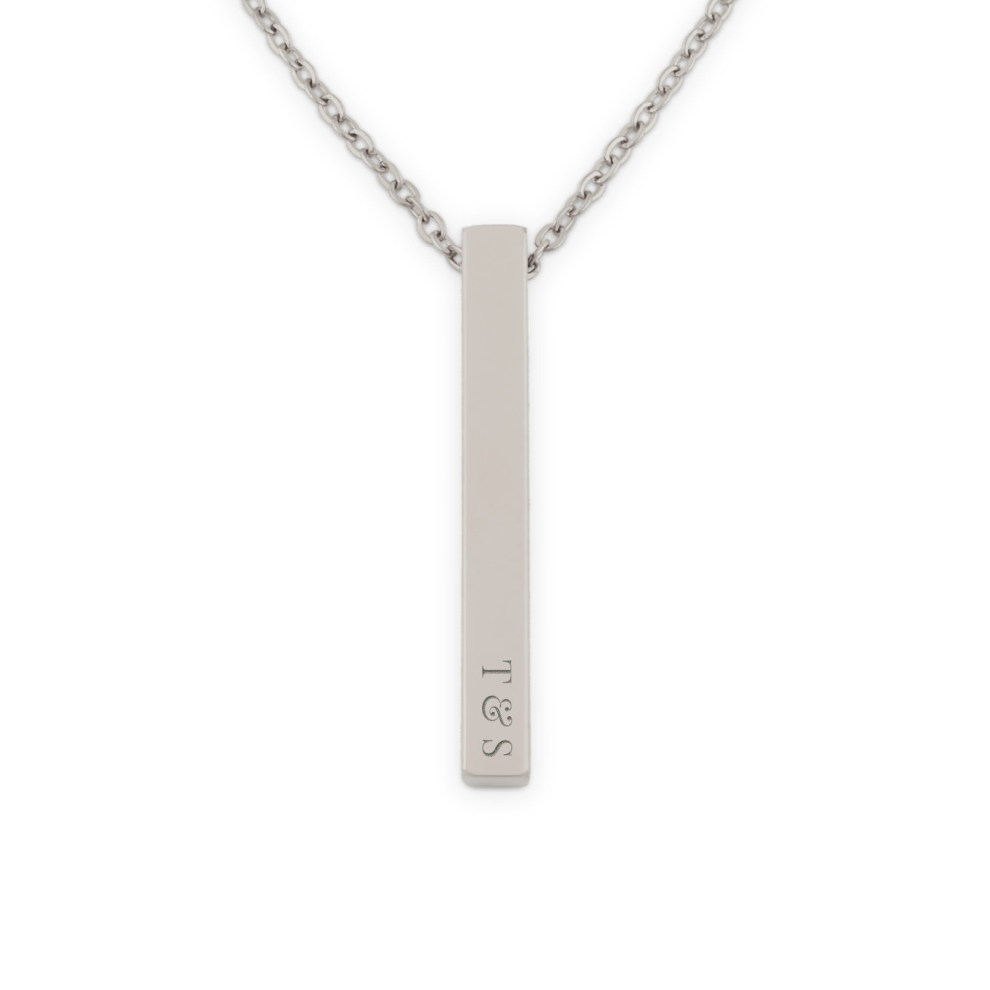 Strieborný náhrdelník s menom - Palička