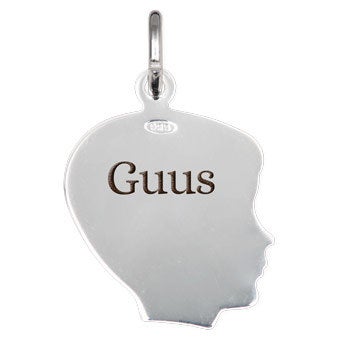 Zilveren bedel - Kinderkopje - Jongen