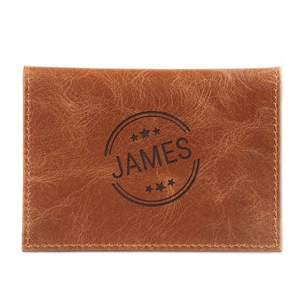 Engraved business card holder