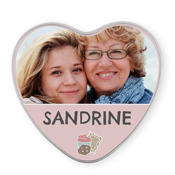 Boîte à gâteaux avec photo - Coeur 