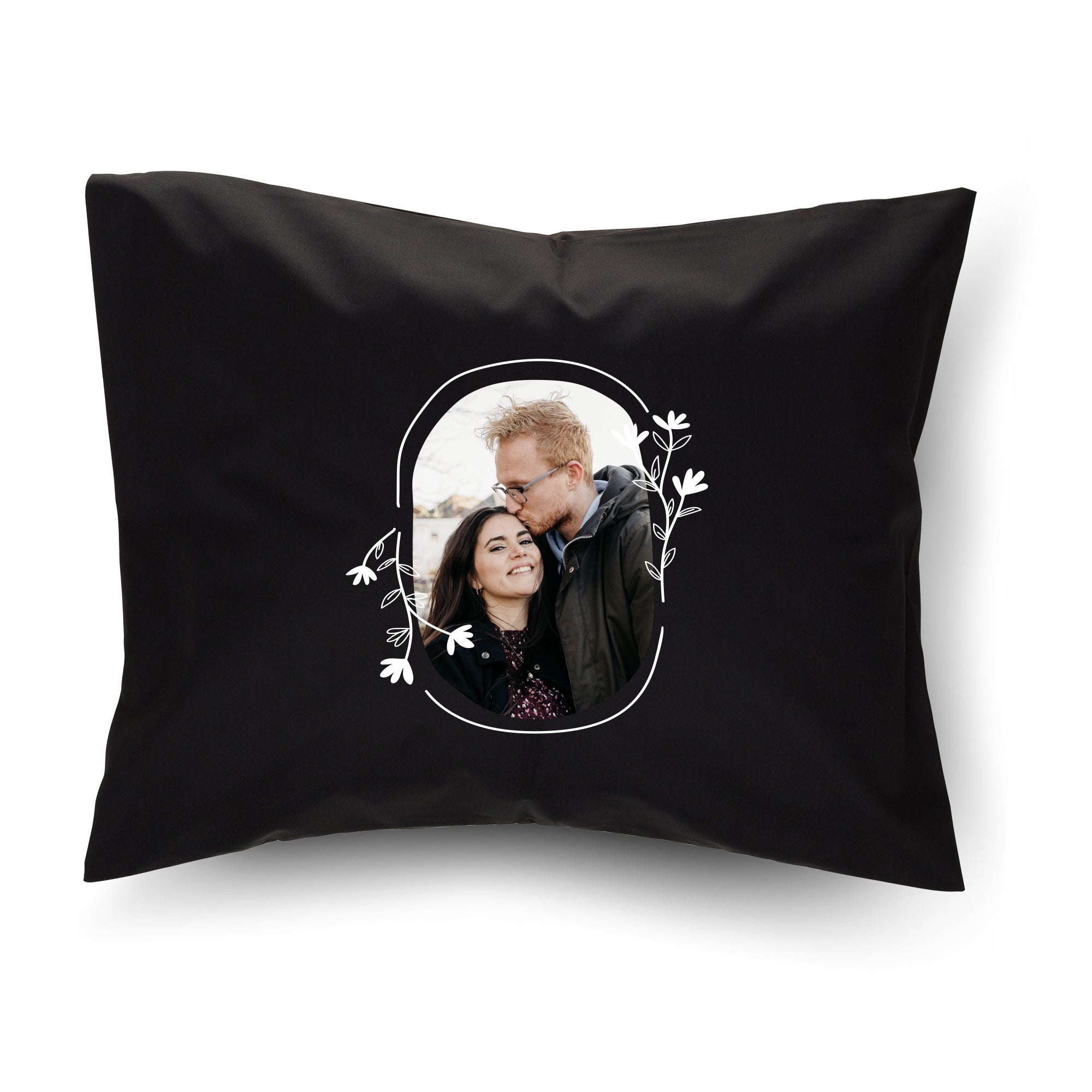 Personalised cushion cover - Black- 50 x 60 cm