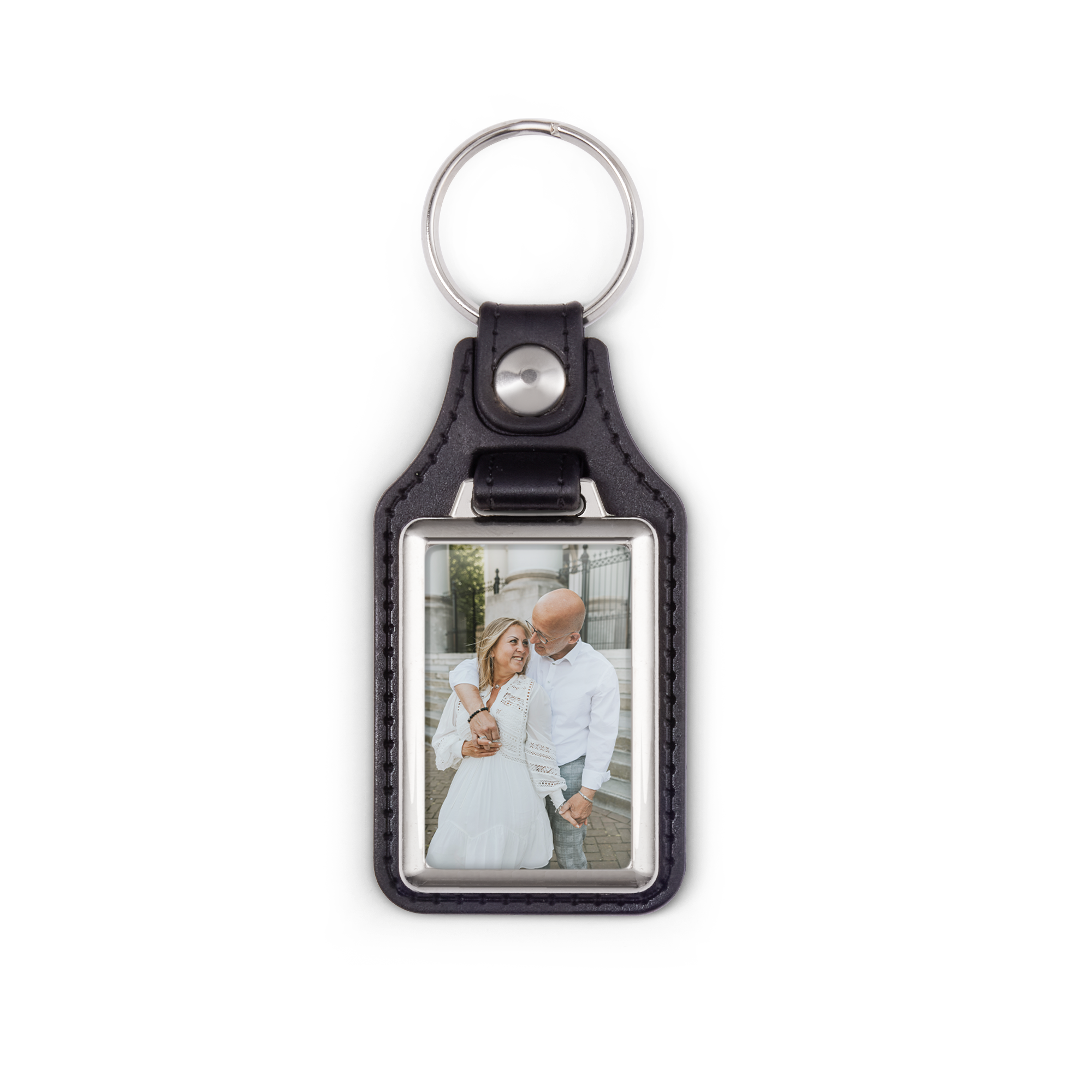 Personalised keyring – Rectangular (Leather)