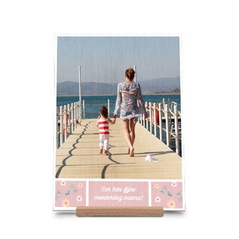 Houten Moederdag kaart - Verticaal