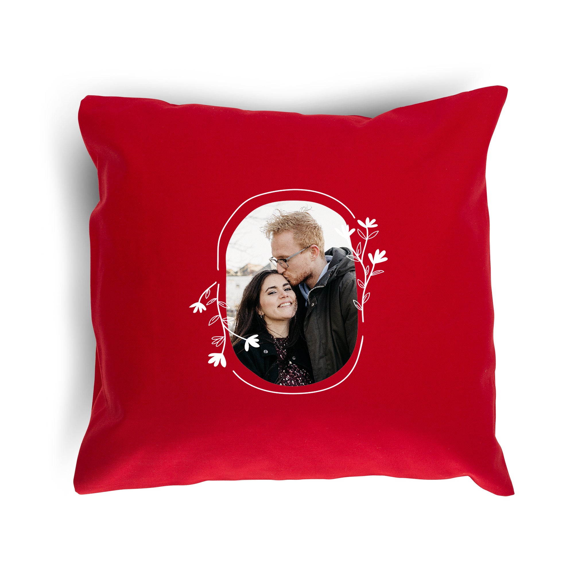 Housse de coussin personnalisée - Rouge - 40x40 cm 