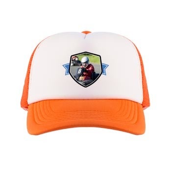 Cappellino con Visiera - arancione / bianco