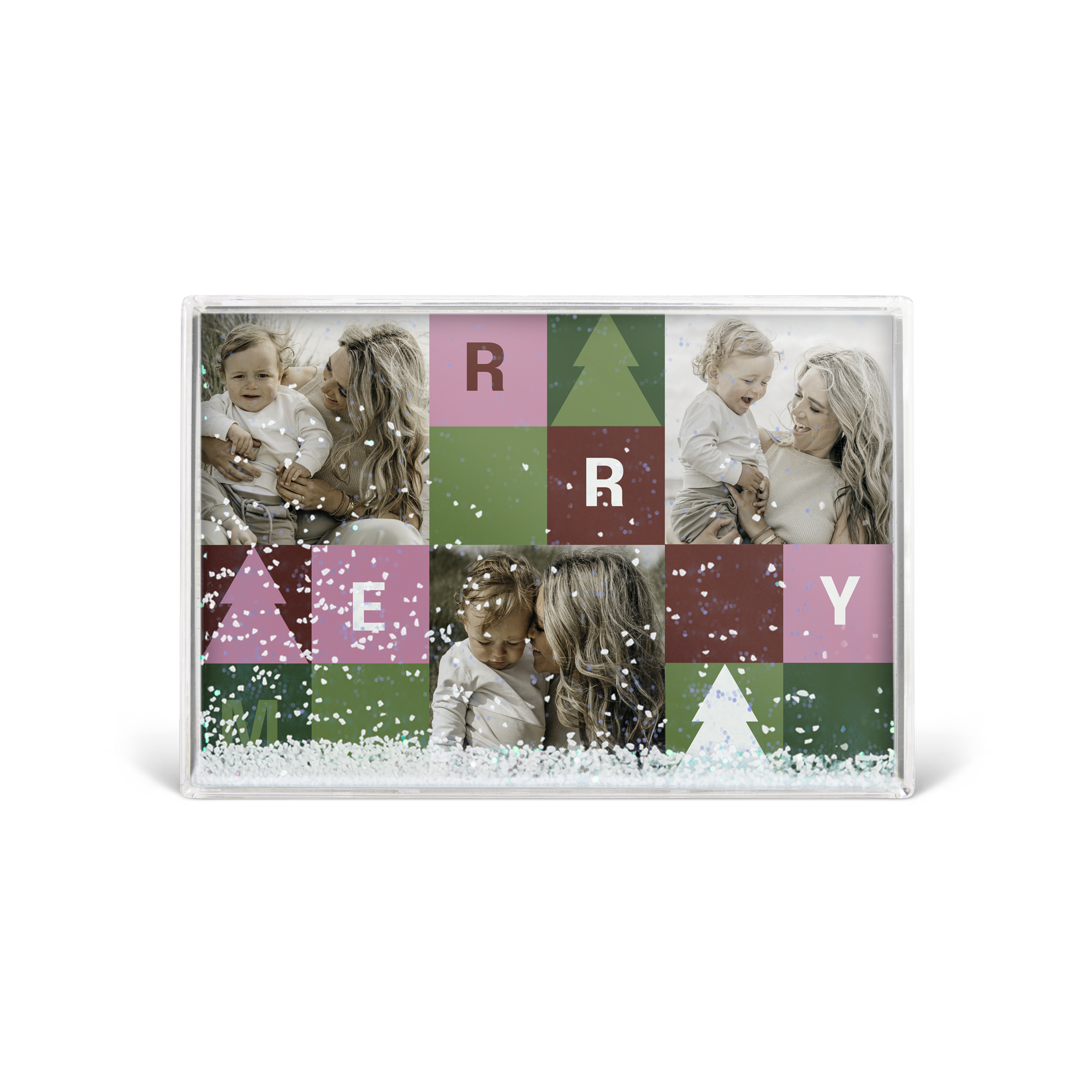 Personalised snow globe picture frame - Snow