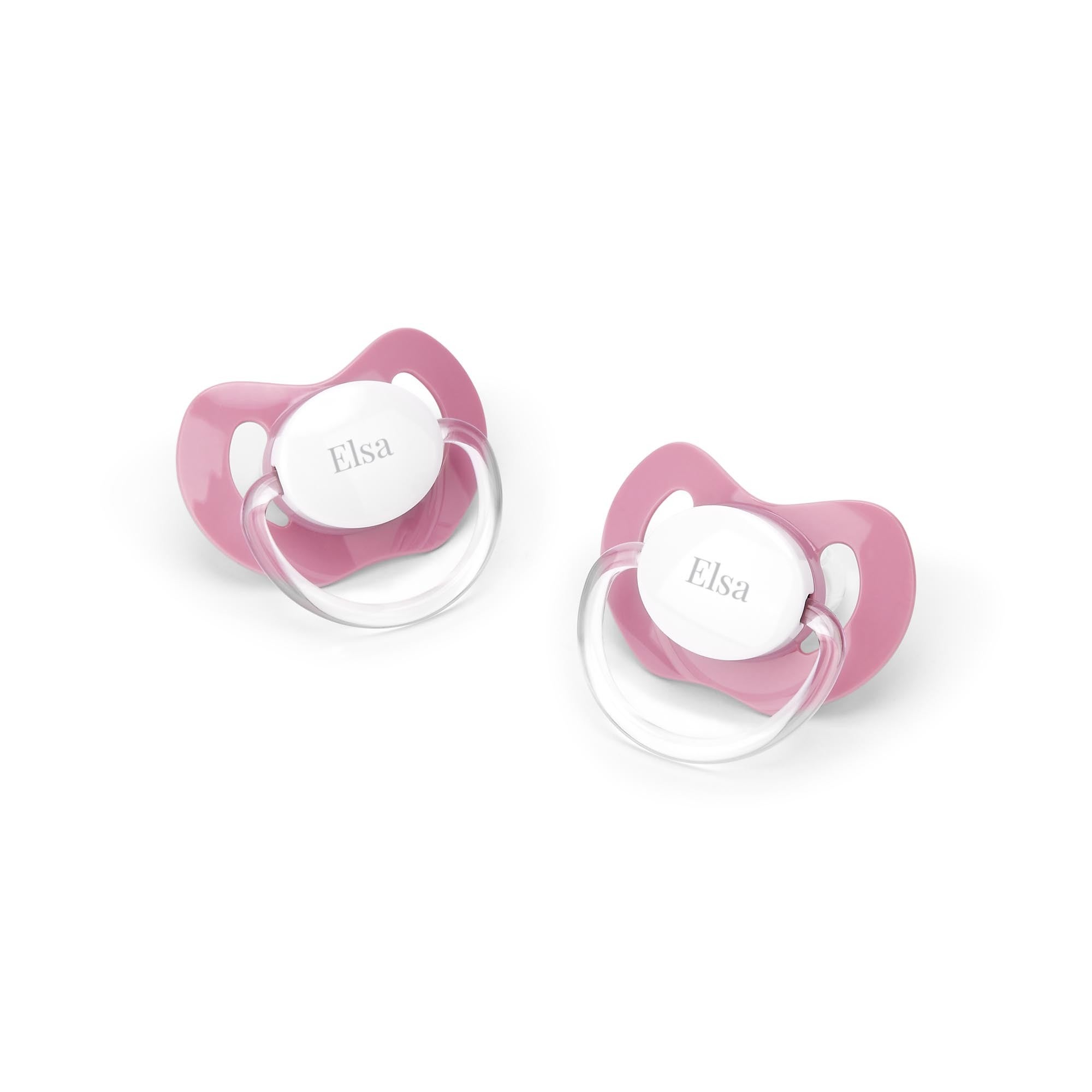 Schnuller Set mit Namen - Rosa