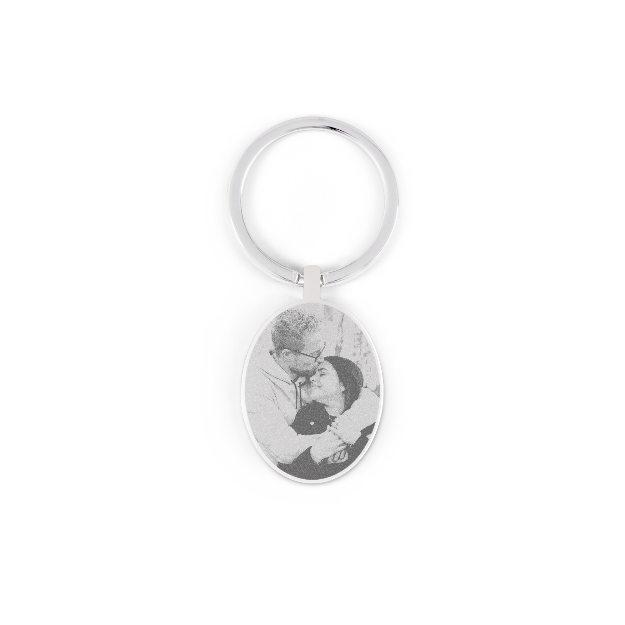Key ring with engraved photo - Oval