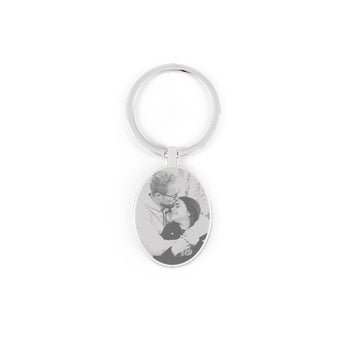 Key ring with engraved photo - Oval