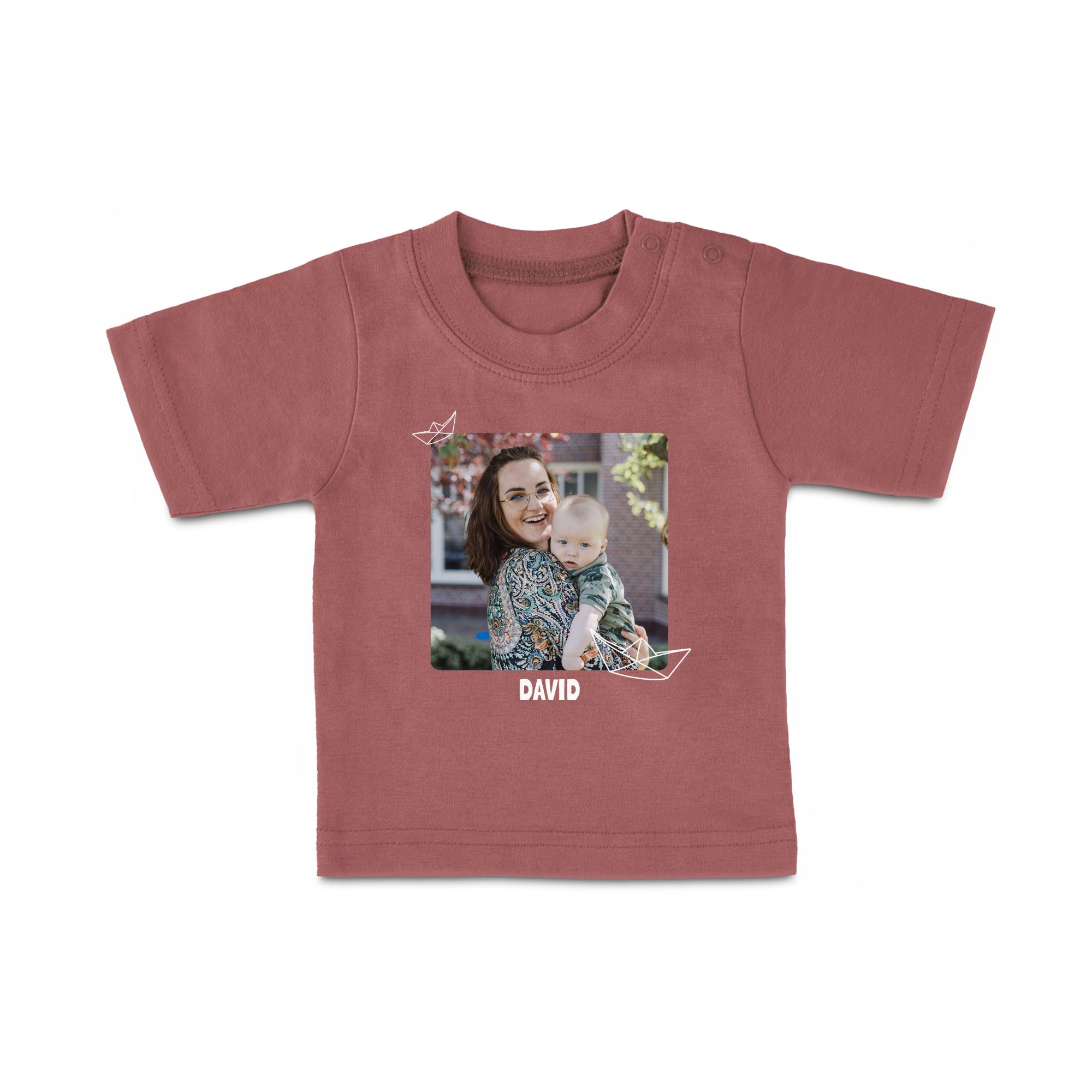 Baby T-Shirt - Printed - Short Sleeves - Pink  - 86/92