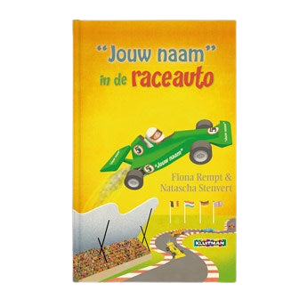 Boek met naam en foto - Daan in de raceauto (Hardcover)