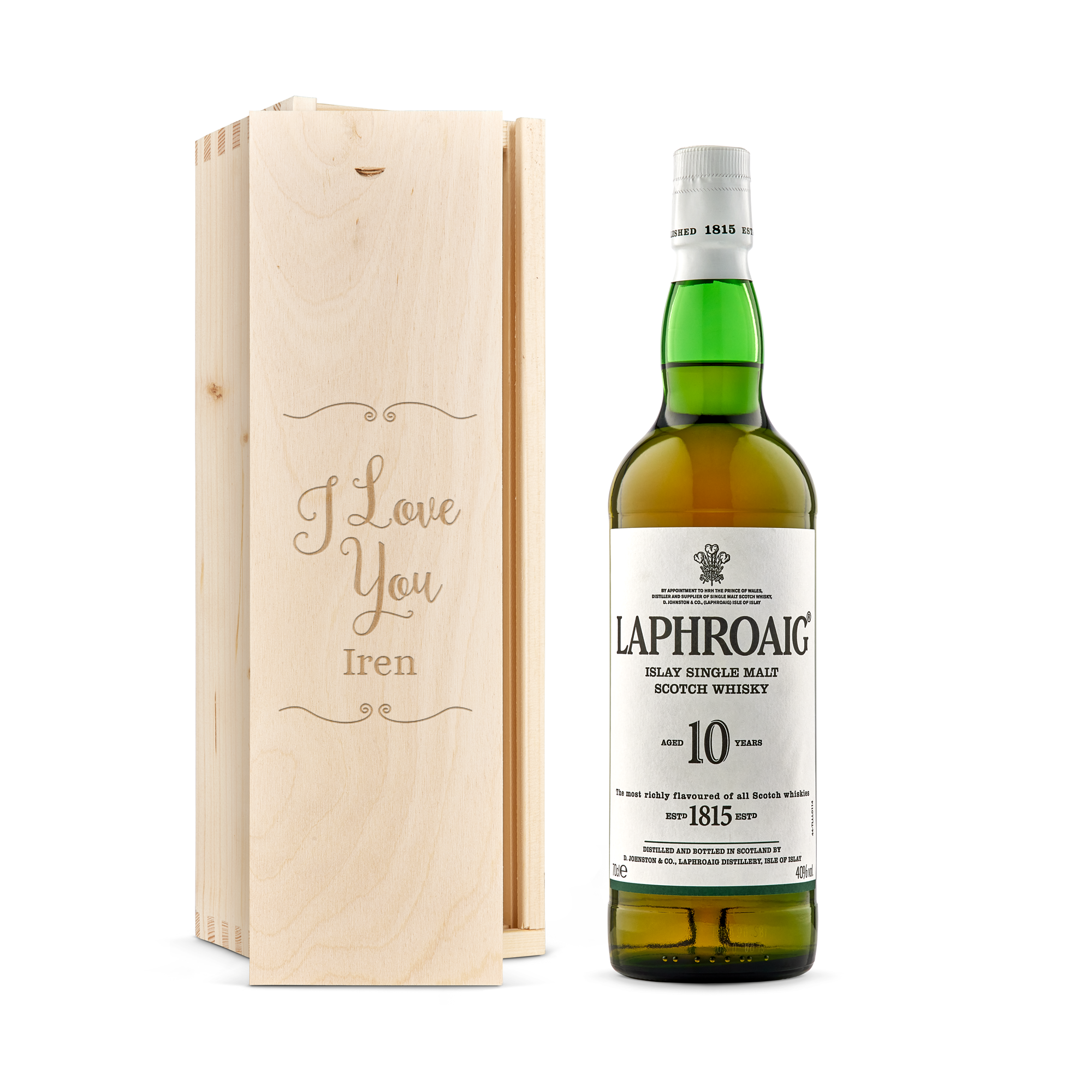 Laphroaig 10 Years gravírozott dobozban