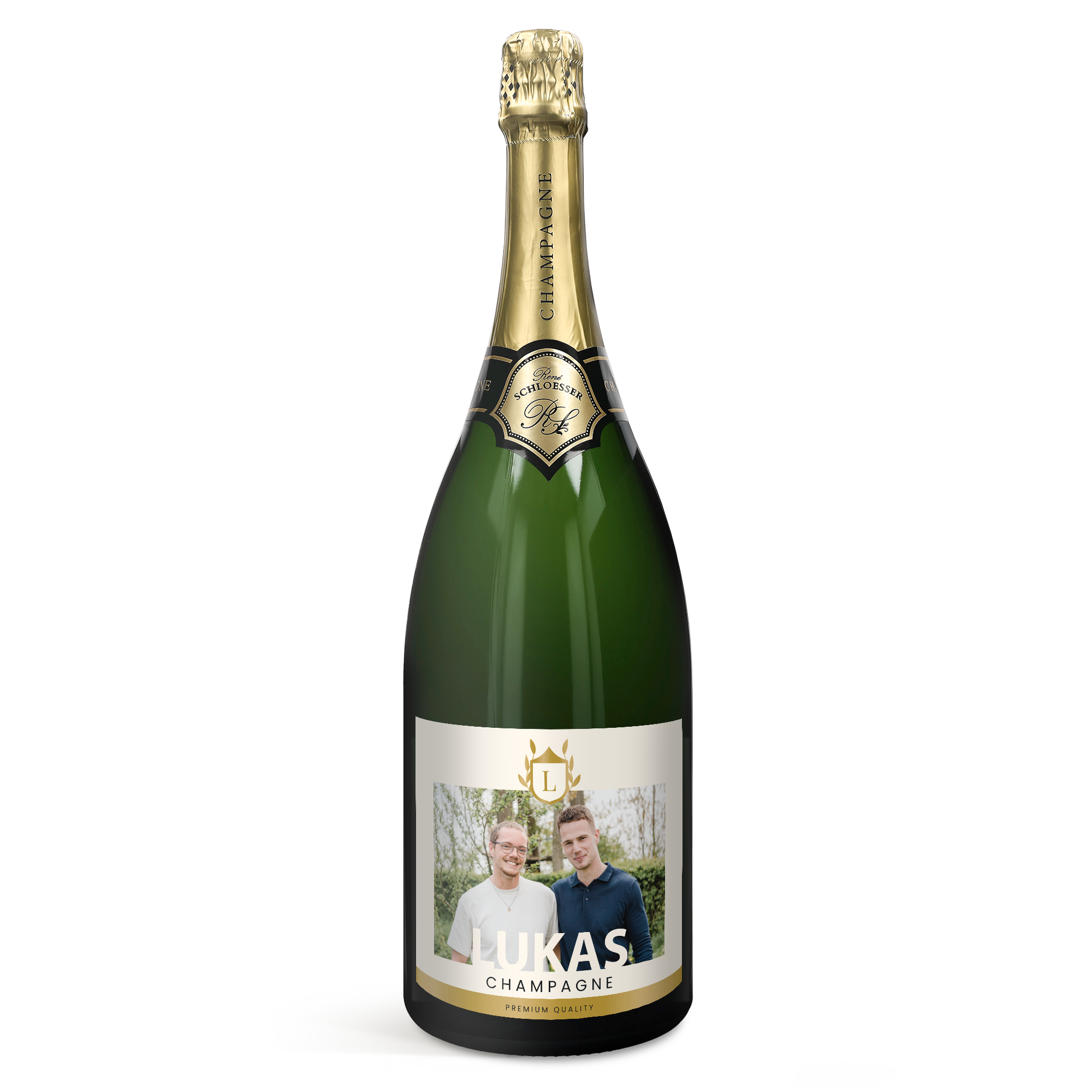 Champagne met bedrukt etiket - René Schloesser Magnum (1500ml)