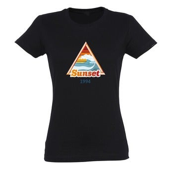T-shirt - Vrouw - Zwart - XXL