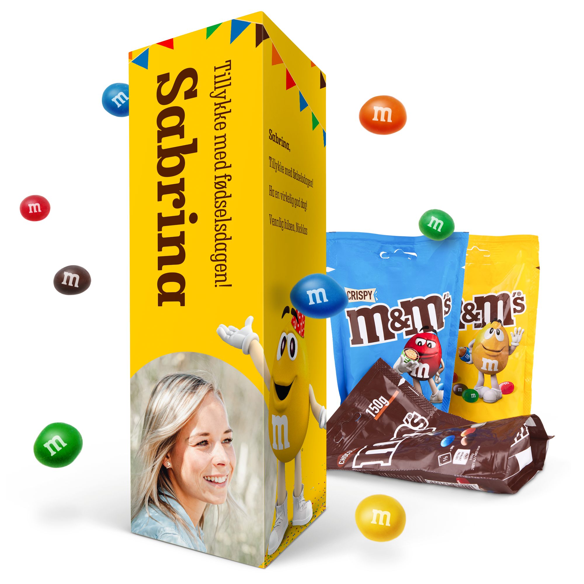 Personlig M&M's Chokoladegave